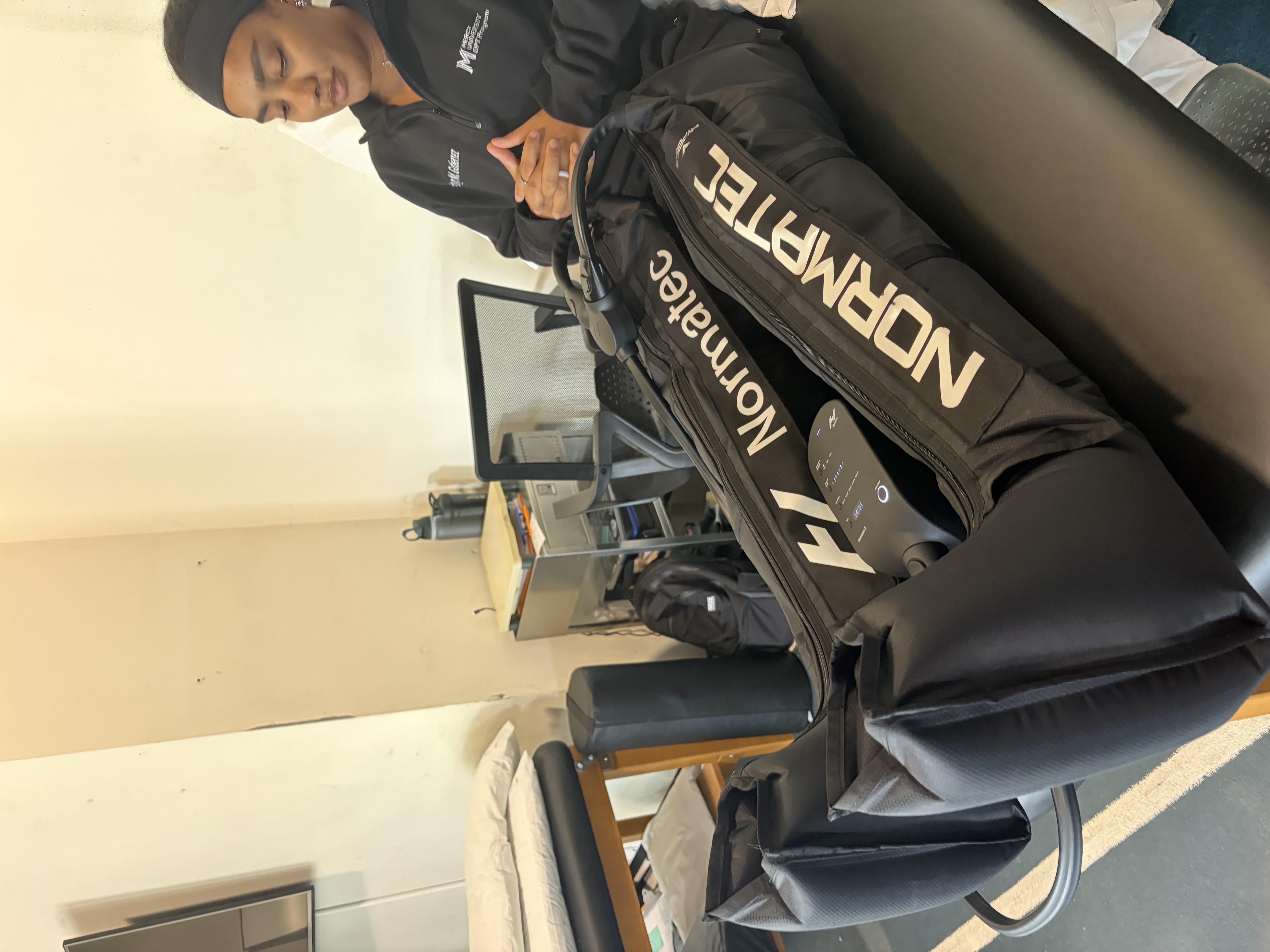 Normatec compression therapy at Kinetic Rehab & Spine